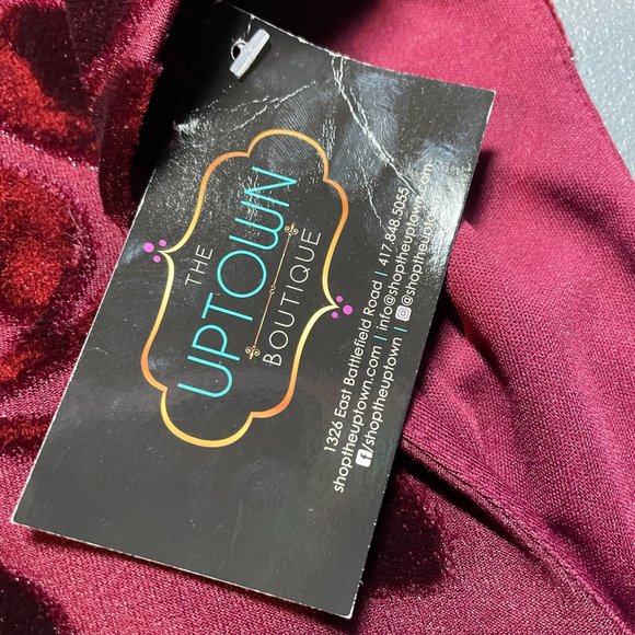 Adrienne Vittadini Burgundy Velvet Sleeveless Dress M NWT - Picture 9 of 10